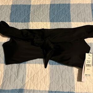 PilyQ Midnight Gold Karlie Off Shoulder Bikini Top NWT